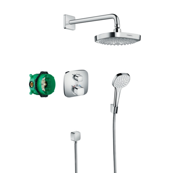 Плитка керамогранит Душевая система Hansgrohe Croma Select Ecostat E 27294000 для пола