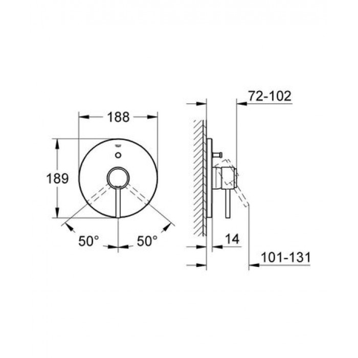 Смеситель однорычажный Grohe Atrio 19459001