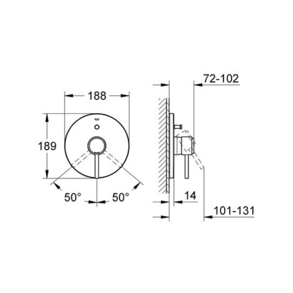 Смеситель однорычажный Grohe Atrio 19459001