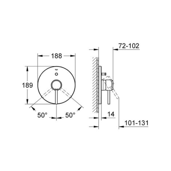Смеситель однорычажный Grohe Atrio 19459001