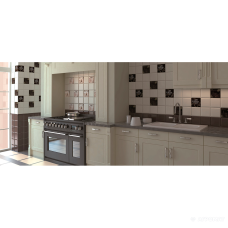Плитка Monopole Ceramica Kitchen CHOCOLATE BRILLO BISEL 7×150×150