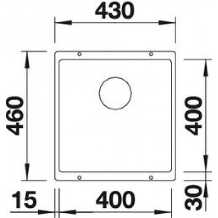 Мойка для кухни Blanco Subline 400-U черный  525990
