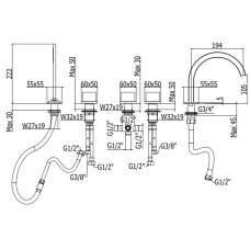 Смеситель для ванны Paffoni Level (LEP044CR)