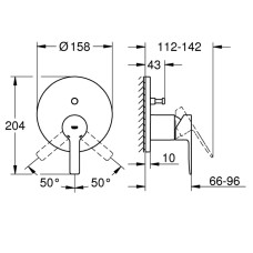 Grohe Lineare Смеситель однорычажный на 1 выход (24063001)