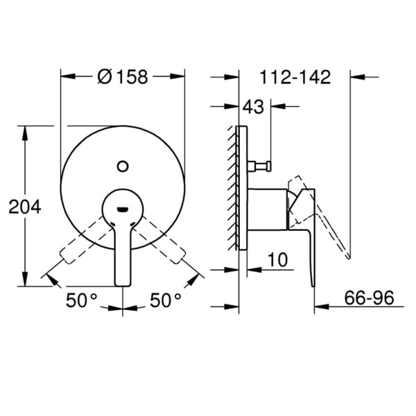 Grohe Lineare Смеситель однорычажный на 1 выход (24063001)