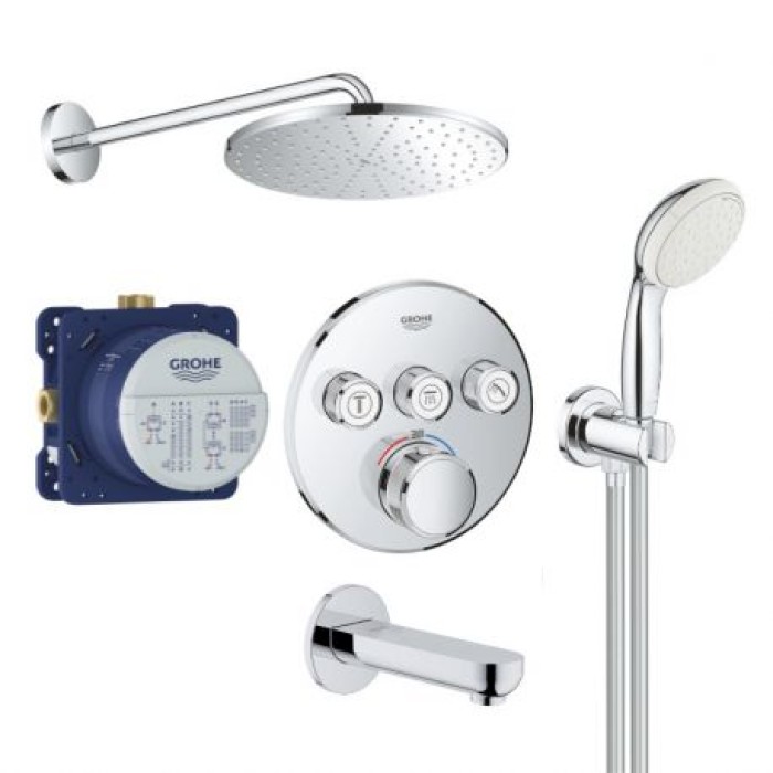 Плитка керамогранит Grohe Grohtherm SmartControl Душевая система скрытого монтажа 26406SC2 для пола