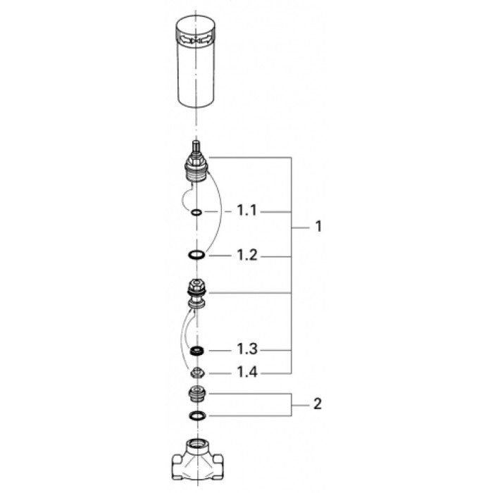 Grohe Встроенный вентиль 1/2 (29800000) Grohe Встроенный вентиль 1/2 (29800000)