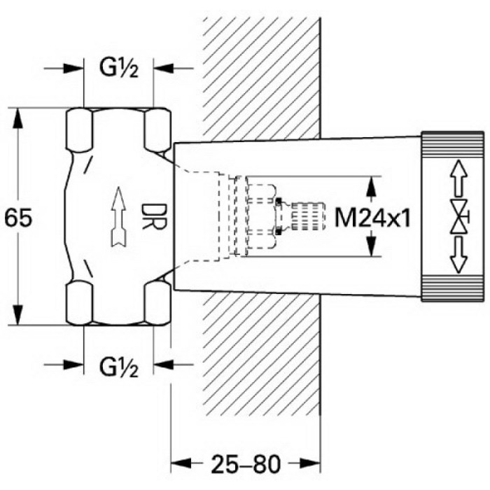 Grohe Встроенный вентиль 1/2 (29800000) Grohe Встроенный вентиль 1/2 (29800000)