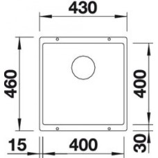 Мойка для кухни Blanco Subline 400-U алюметаллик 523424