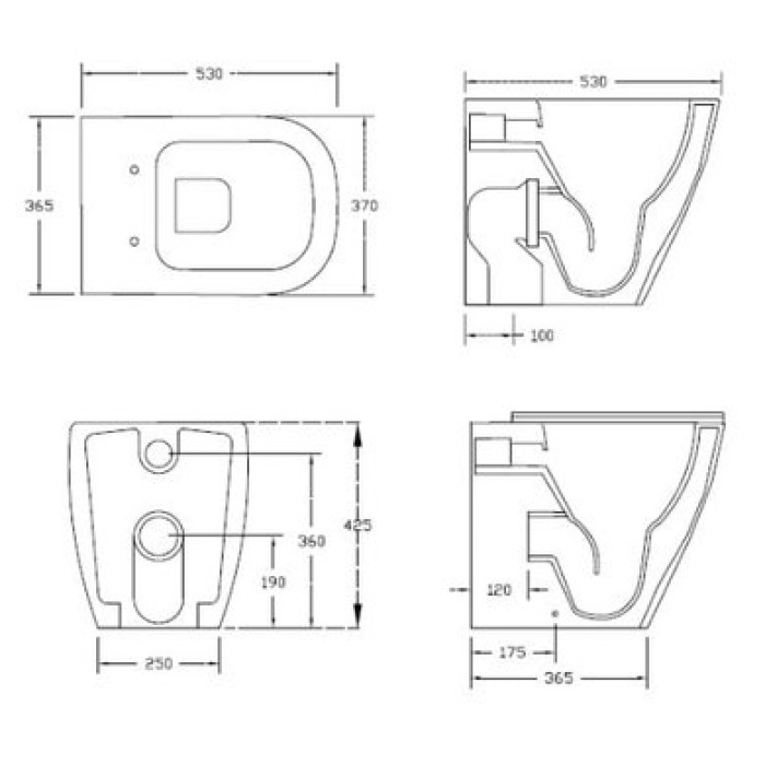Напольный унитаз безободковый Artceram Faster (FSV004 01;00) white glossy