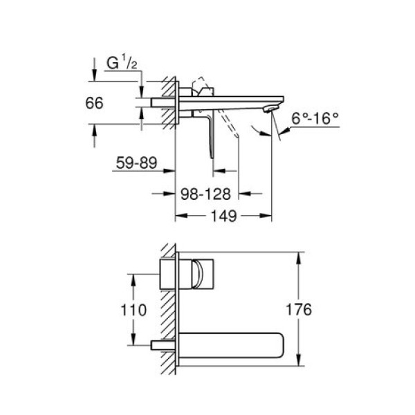 Смеситель для раковины Grohe Lineare M-Size 19409DC1