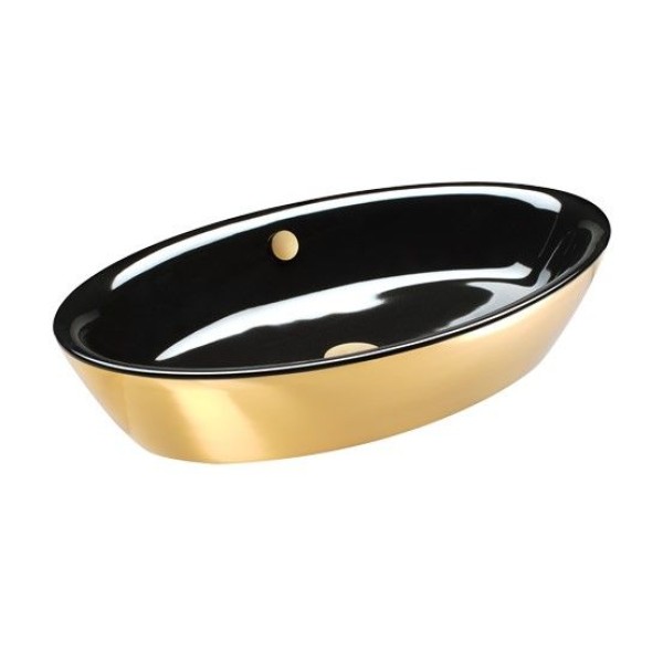 Керамическая раковина 70 см Catalano Gold&Silver, gold/black