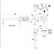 Смеситель для раковины Paffoni Light LIG103NKN/M