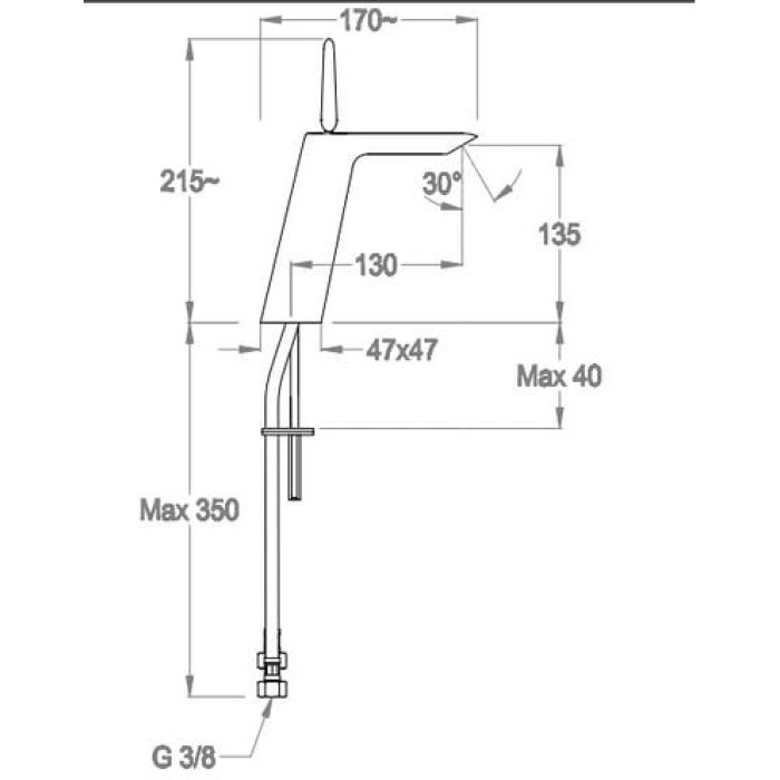Смеситель для раковины Fir Dynamica JK 89 (89.1532.2.10.00)