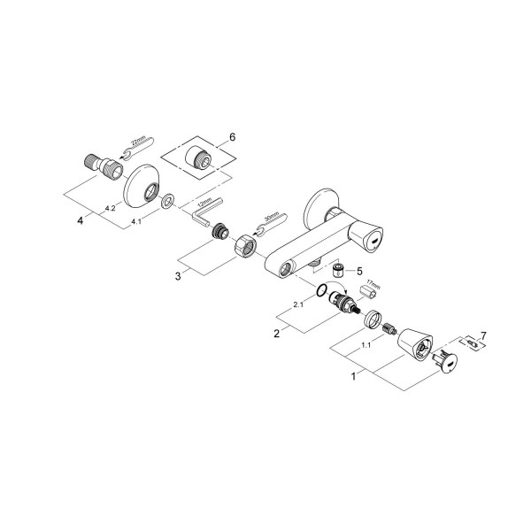 Grohe Costa S Смеситель для душа, двухвентильный (26317001)