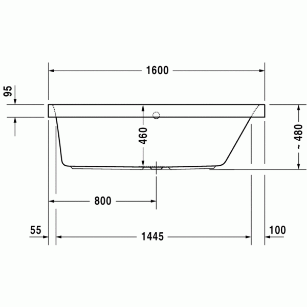 Happy D.2 ванна прямоугольная 160 см 700309000000000 в интернет-магазине «Estet Room»
