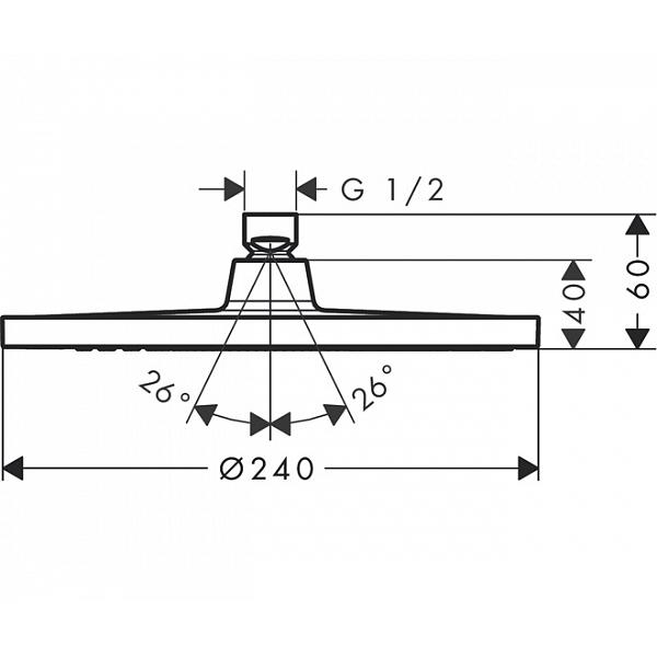 Верхний душ Hansgrohe Crometta S 240 26723000