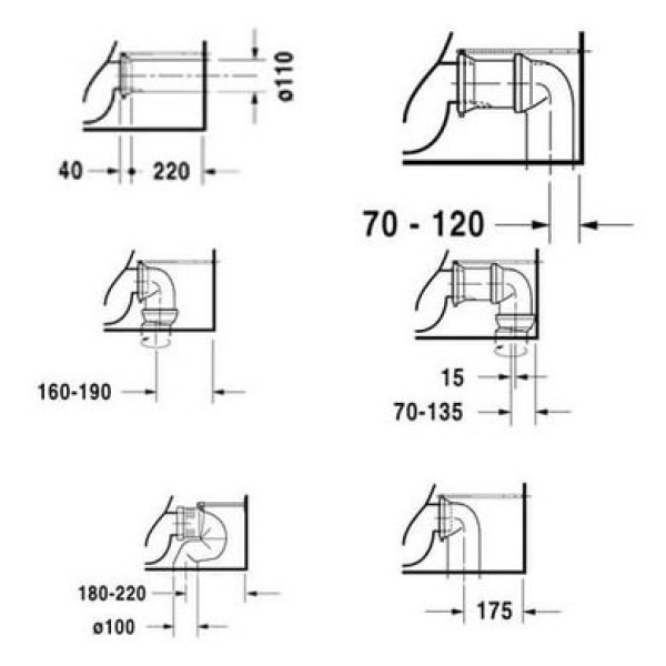 Плитка керамогранит Унитаз Duravit Starck 1 0233090064 для пола