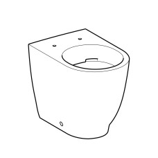 500.602.01.2 Geberit Acanto Унитаз напольный Rimfree, приставной, горизонтальный выпуск, глубина 51 см, белый