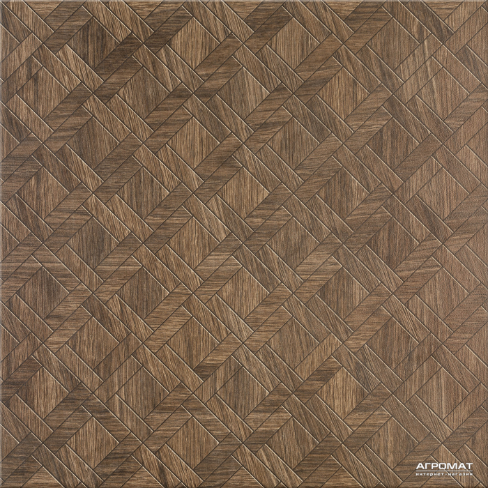 Напольная плитка Cersanit Egzor BROWN DECOR 9×420×420 под дерево