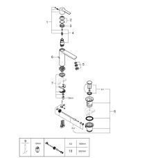 Grohe Lineare Смеситель однорычажный для раковины S-Size (32114AL1)