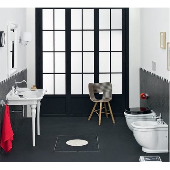 Керамическая раковина 92 см Artceram Hermitage, black glossy (HEL005 03;00)