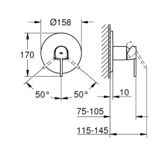 Grohe Plus Смеситель однорычажный для душа (24059003)