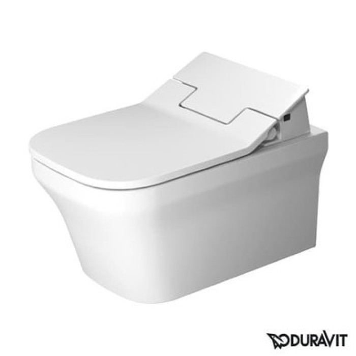 Плитка керамогранит Подвесной безободковый унитаз Duravit Rimless P3 Comforts SensoWash 2561590000 для пола