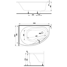 Ванна акриловая Kolo Promise 150x100 левостронняя XWA3051000