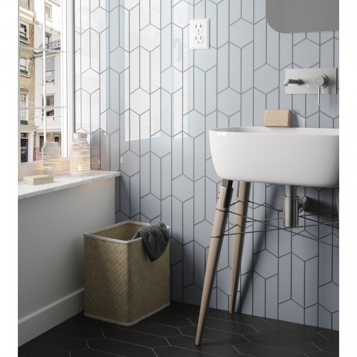 Плитка EQUIPE CERAMICAS 23344 CHEVRON WALL WHITE left