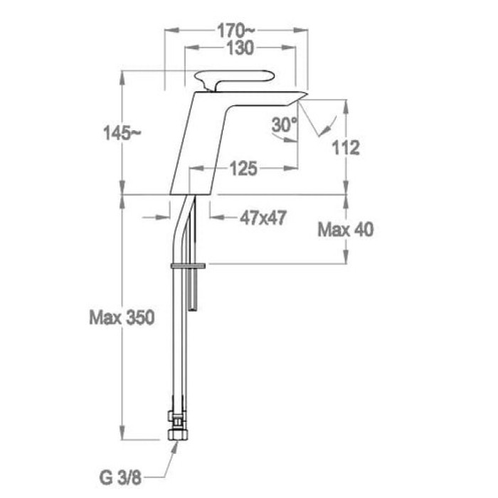Смеситель для раковины Fir Dynamica 88 (88.1530.2.10.00)