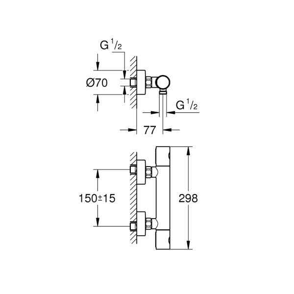 Grohe Grohtherm 800 Cosmopolitan Термостат для душа (34765000)