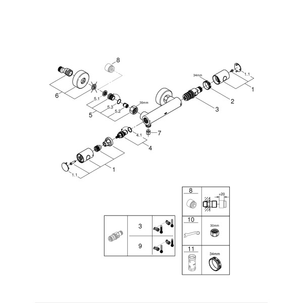 Grohe Grohtherm 800 Cosmopolitan Термостат для душа (34765000)