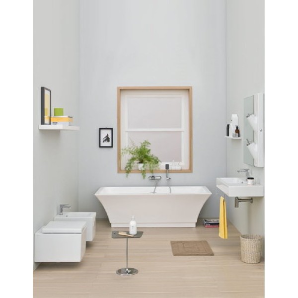 Керамическая раковина 90 см Artceram Block, white glossy (BKL002 01;00)