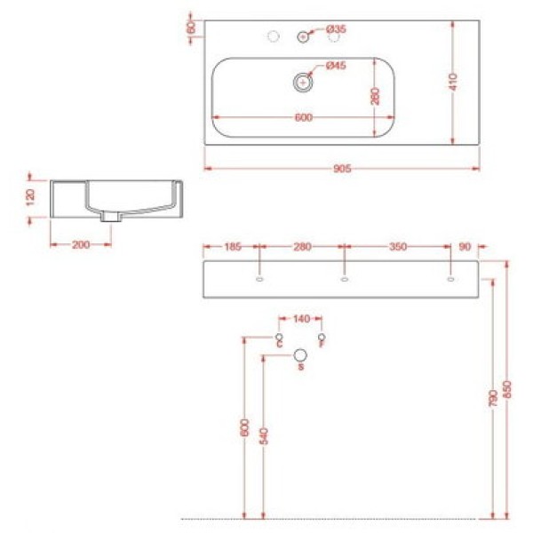 Керамическая раковина 90 см Artceram Block, white glossy (BKL002 01;00)