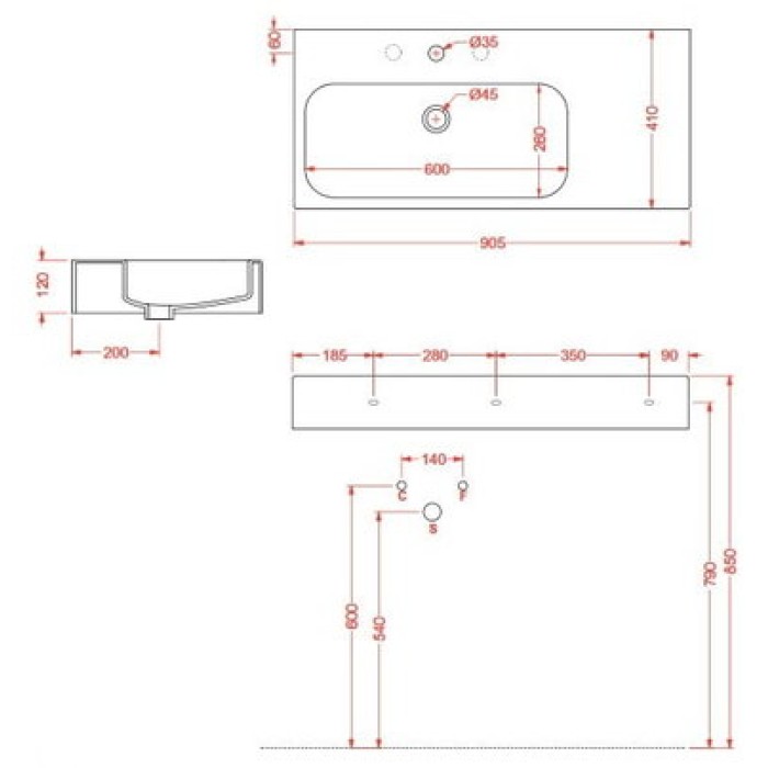 Керамическая раковина 90 см Artceram Block, white glossy (BKL002 01;00)