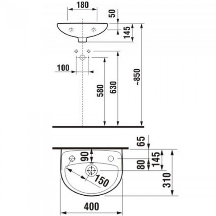 Умывальник Jika Lyra Plus H8153810001051