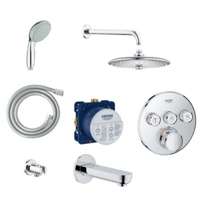 Плитка керамогранит Grohe Grohtherm SmartControl Душевая система 34614SC3 для пола