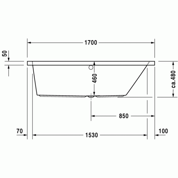 Vero ванна прямоугольная 170 см 700134000000000 в интернет-магазине «Estet Room»