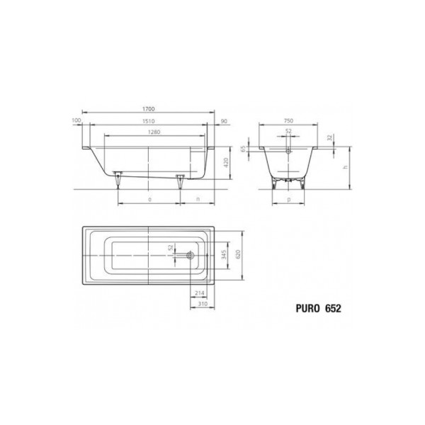 Kaldewei Puro 170x75 (256200013001)