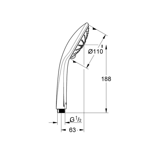 Grohe Euphoria 110 Massage Ручной душ хром 26513000