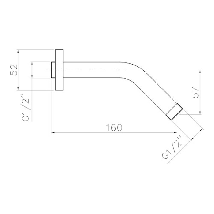 Душевой кронштейн Imprese 160 мм (SH01)