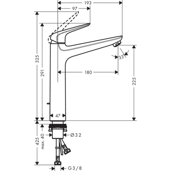 Смеситель для раковины Hansgrohe Novus 230 71123000