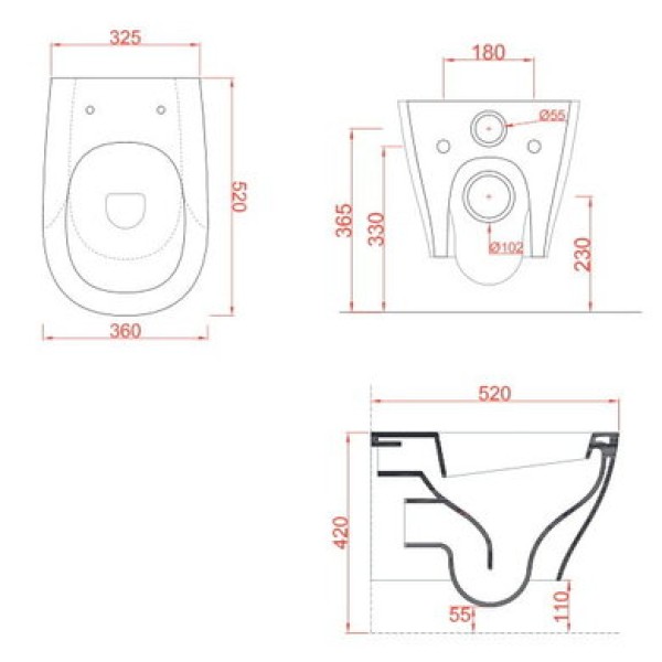 Подвесной унитаз Artceram Ten (TEV003 01;00)