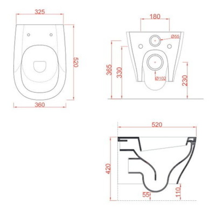 Подвесной унитаз Artceram Ten (TEV003 01;00)