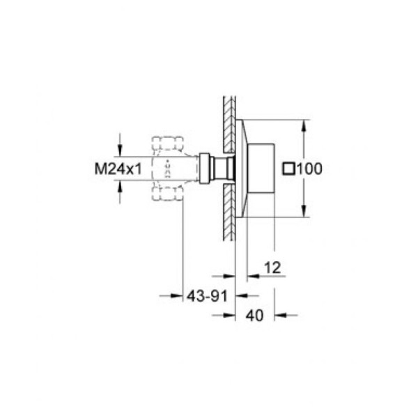 Grohe Allure Brilliant Накладная панель скрытой вентильной головки (19796000)
