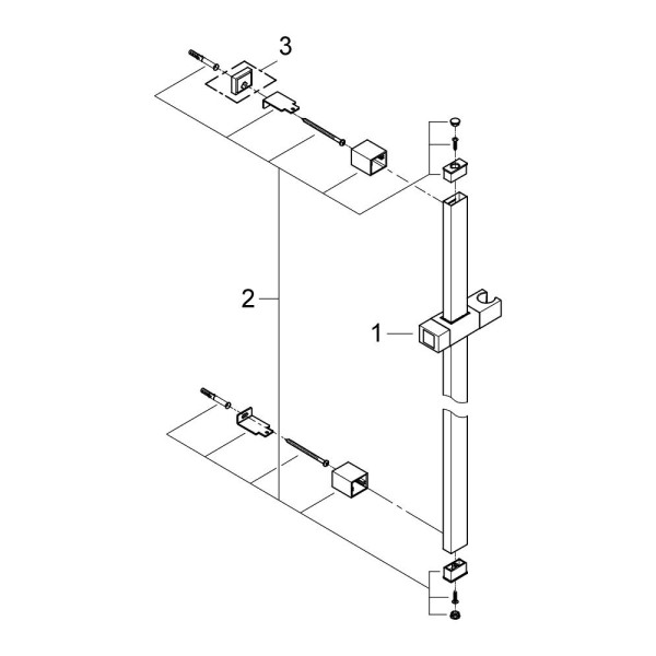 Плитка керамогранит Grohe Euphoria Cube Штанга для душа, 900 мм (27841000) для пола