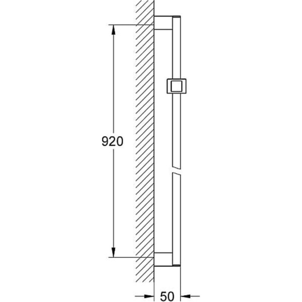 Плитка керамогранит Grohe Euphoria Cube Штанга для душа, 900 мм (27841000) для пола
