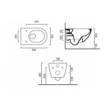 Подвесной безободковый унитаз Catalano Sfera NewFlush