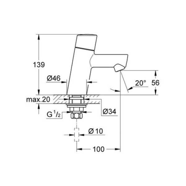 Смеситель для раковины Grohe Concetto xS-Size 32207001